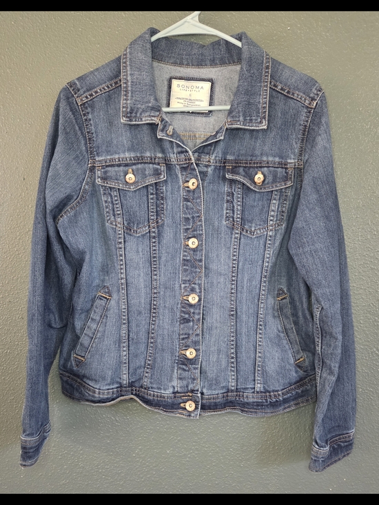Sonoma Jackets & Blazers - Sonoma Light Blue Denim Jean Jacket with Button Front